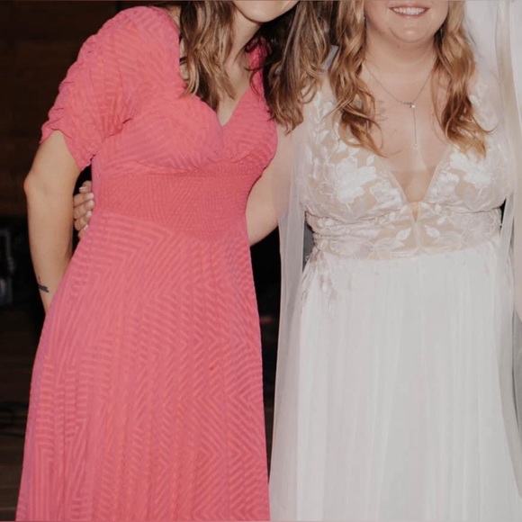 Petite Ruched Front Pleated Midi Dress - Size 2 - Picture 5 of 6